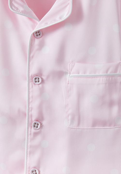 Cotton On - Lullaluxe short/long pj set - tea party pink/vanilla polka dot
