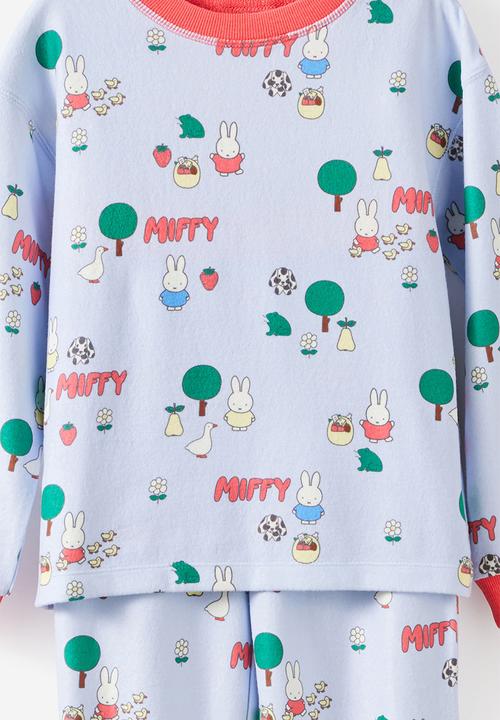 Cotton On - Snoozesoft Long Sleeve Pj Set License -Lcn Mif Ice Blue/Miffy Meadow