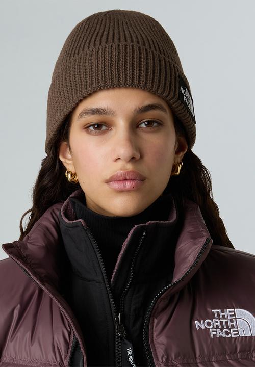 The North Face - TNF Logo Box Cuffed Beanie - Smokey Brown