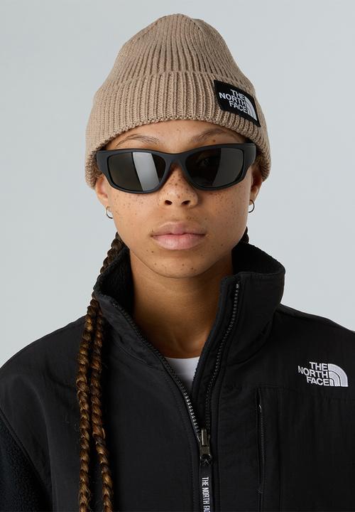 The North Face - TNF Logo Box Cuffed Beanie - Mushroom Grey