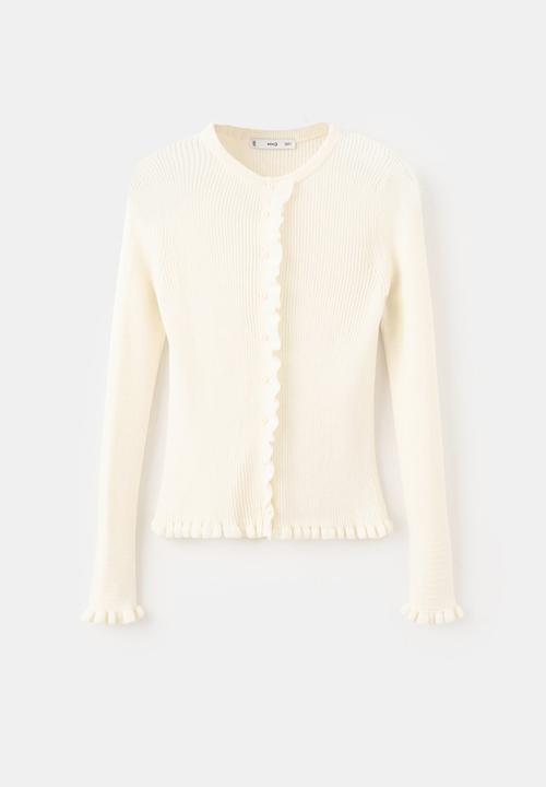 MANGO - Cardigan waves - light beige