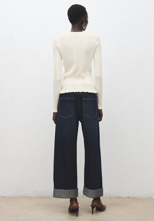 MANGO - Cardigan waves - light beige