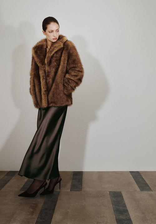 MANGO - Coat chester - beige