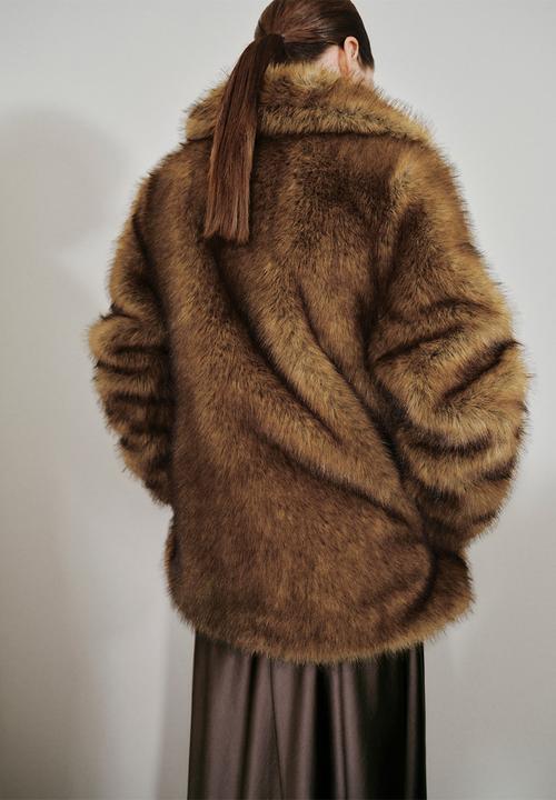 MANGO - Coat chester - beige