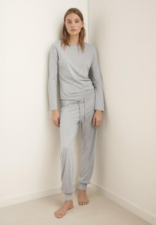 MANGO - Pyjama shirt ramram- grey