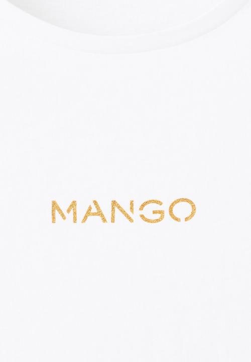 MANGO - T-shirt mangolog-w - white