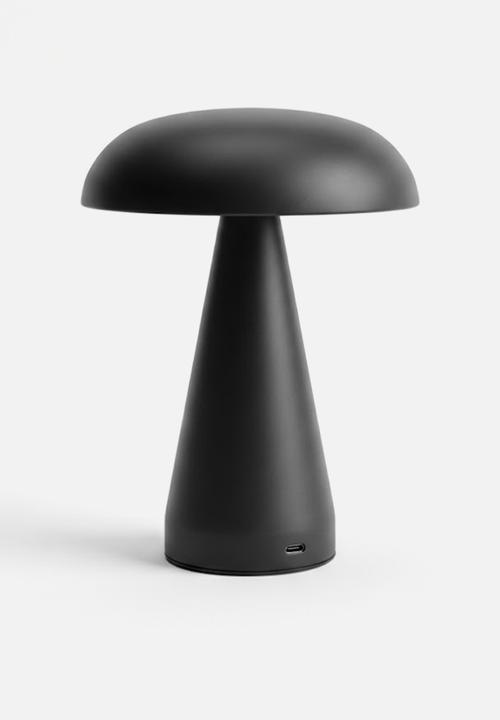 Button Rechargeable LED Lamp - Black