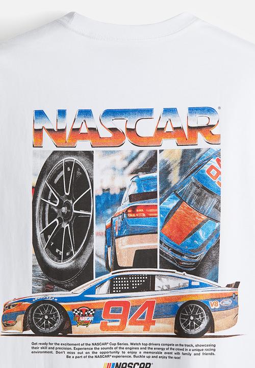 H&M - Loose fit t-shirt - white nascar