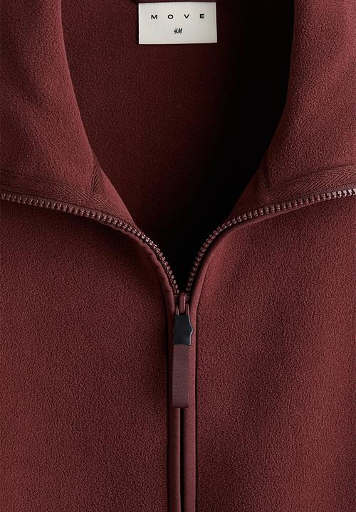 H&M - Fleece sports top - light burgundy