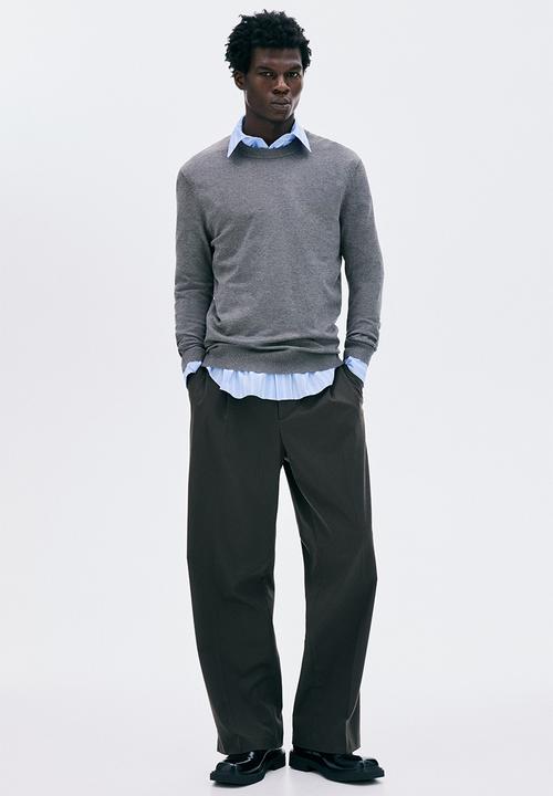 H&M - Regular fit fine-knit jumper - grey