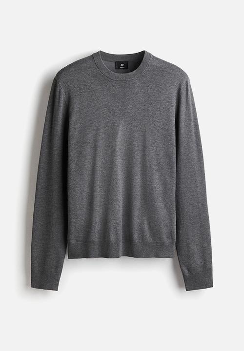 H&M - Regular fit fine-knit jumper - grey