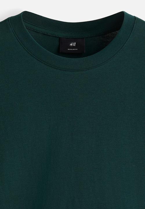 H&M - Regular fit jersey top - forest green