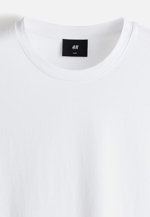 H&M - Slim fit pima cotton t-shirt - white