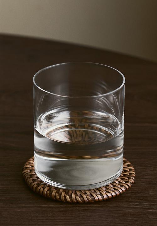 4-pack rattan coasters - beige