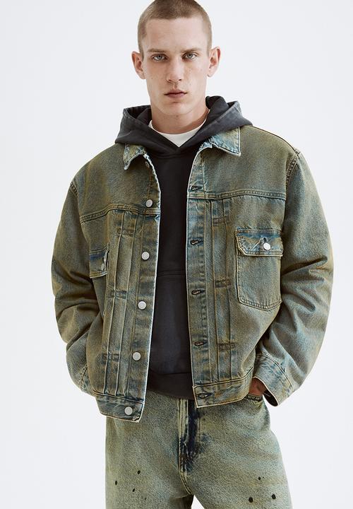 Loose fit denim jacket - denim blue - 1296086002