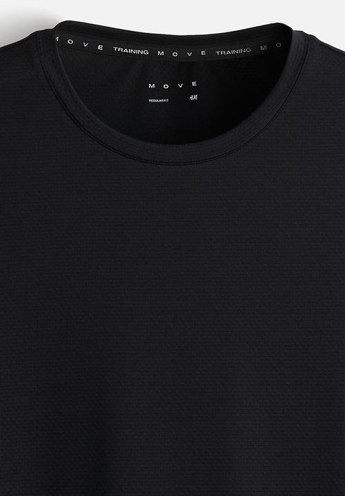 H&M - Mesh sports t-shirt with drymove™ - black