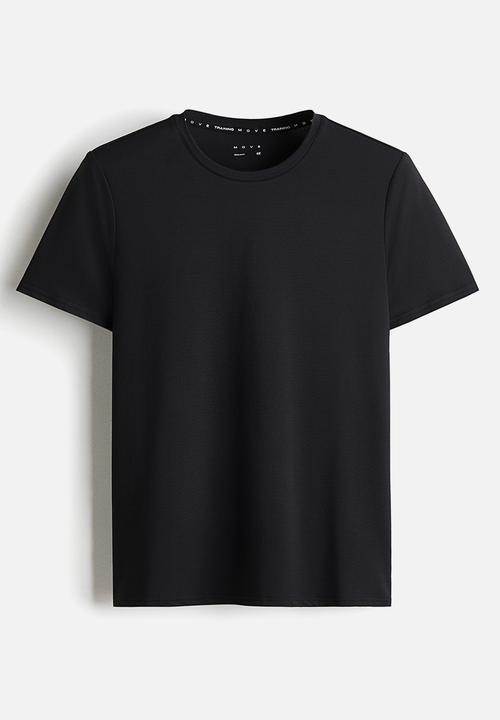 H&M - Mesh sports t-shirt with drymove™ - black