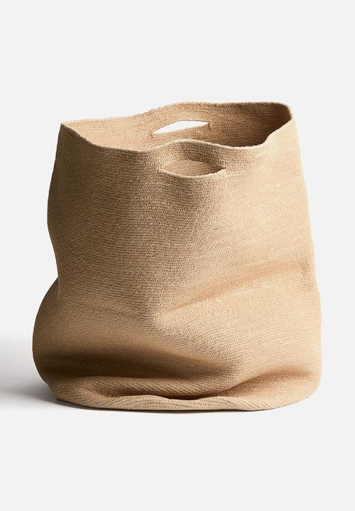 H&M - Large jute storage basket - beige