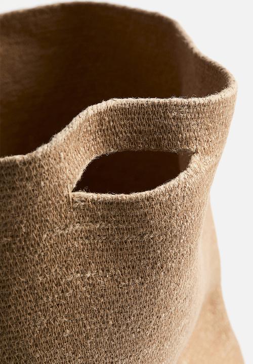 H&M - Large jute storage basket - beige