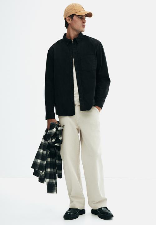 トップス 40s black corduroy shirt Regular fit corduroy shirt - black - 1289456003