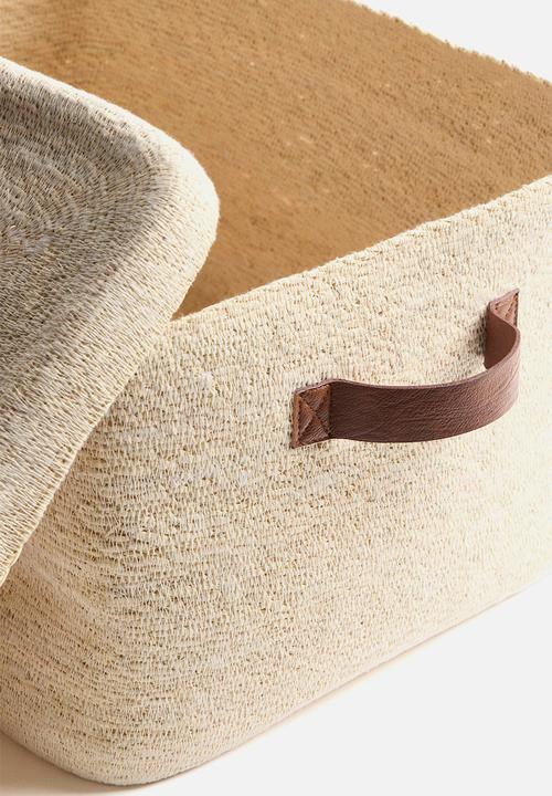 H&M - Large seagrass storage basket - light beige