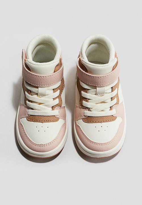 H&M - Open-front trainers - light pink/turquoise