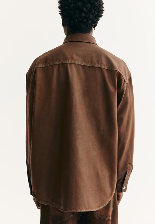 H&M - Oversized fit denim shirt - brown