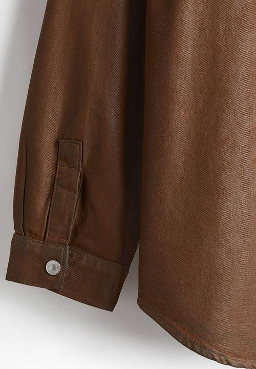 H&M - Oversized fit denim shirt - brown