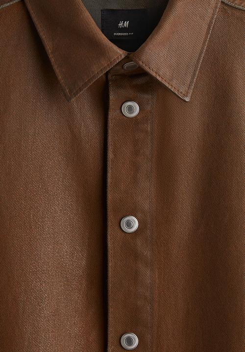 H&M - Oversized fit denim shirt - brown