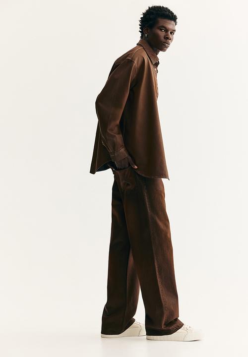 H&M - Oversized fit denim shirt - brown
