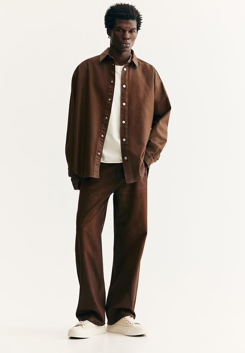H&M - Oversized fit denim shirt - brown