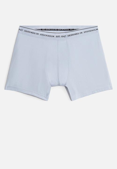 H&M - 3 pack coolmax® mid trunks - light blue & dark grey