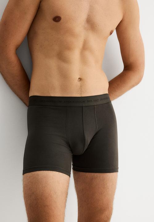 H&M - 3 pack coolmax® mid trunks - light blue & dark grey