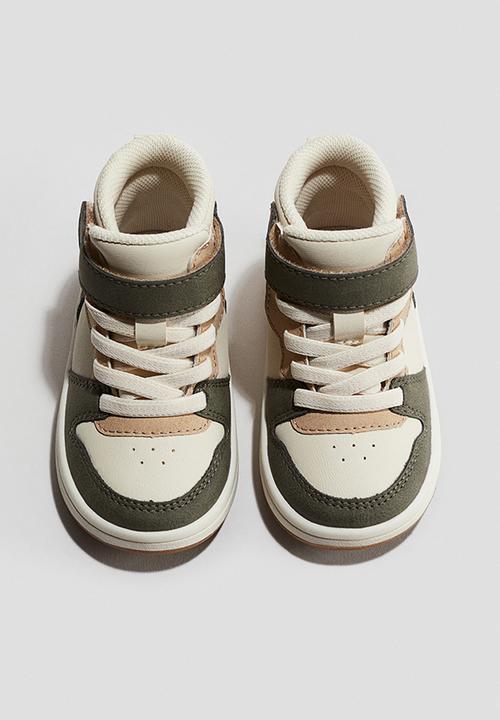 H&M - Open-front trainers - dark green/white 