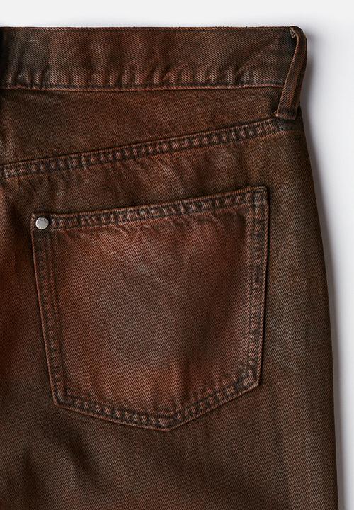 H&M - Straight relaxed jeans - rust brown