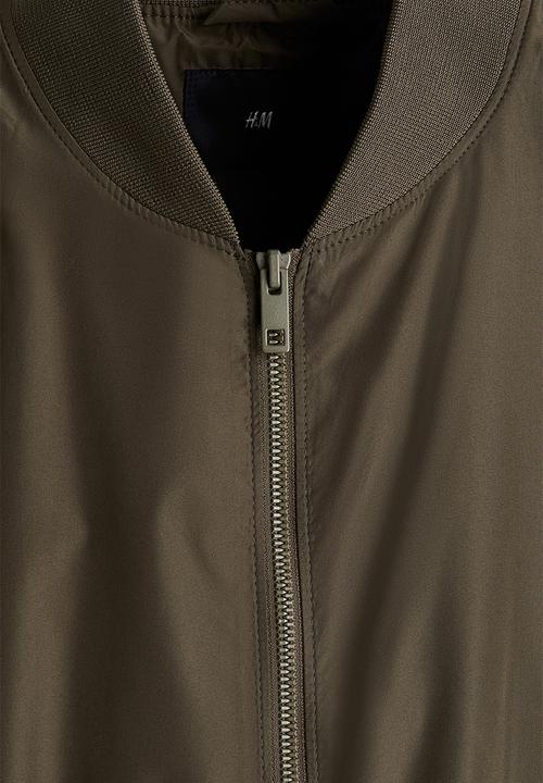 H&M - Lightweight bomber jacket - dark khaki green