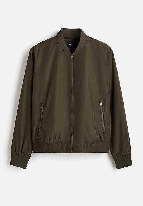 H&M - Lightweight bomber jacket - dark khaki green
