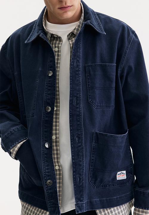 H&M - Loose fit utility overshirt - dark blue