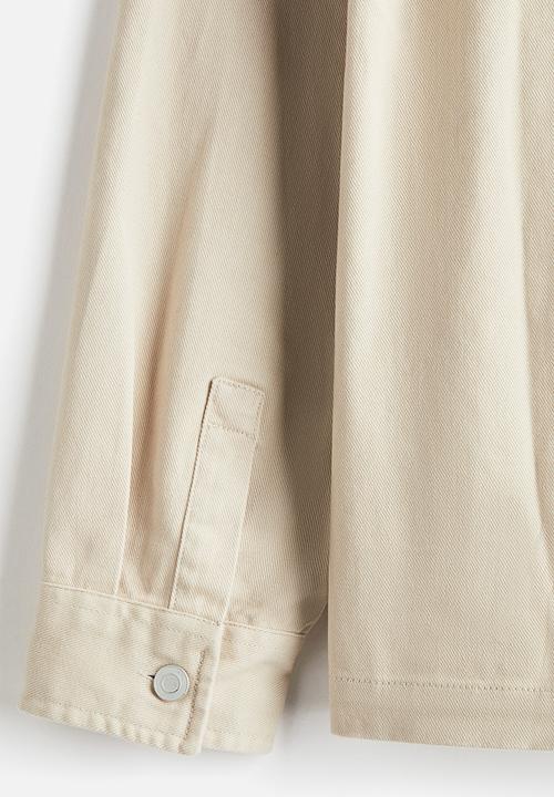 H&M - Loose fit utility overshirt - light beige