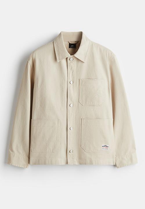 H&M - Loose fit utility overshirt - light beige