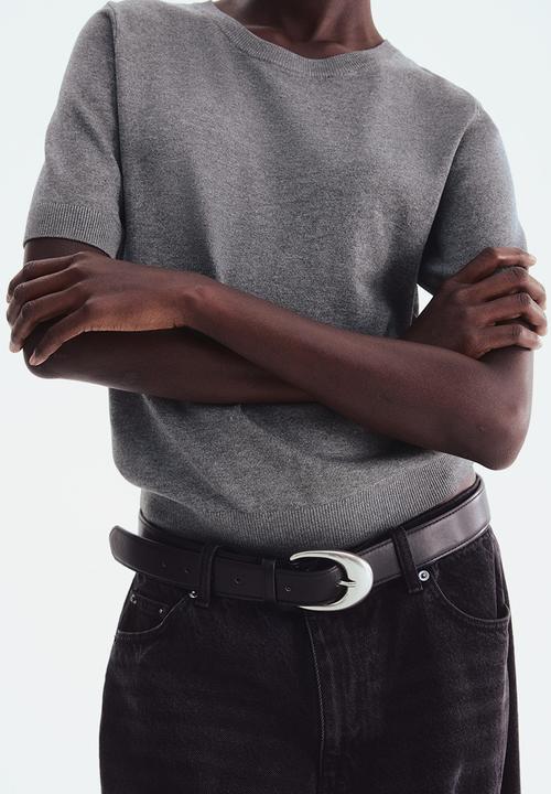 H&M - Fine-knit top - grey marl