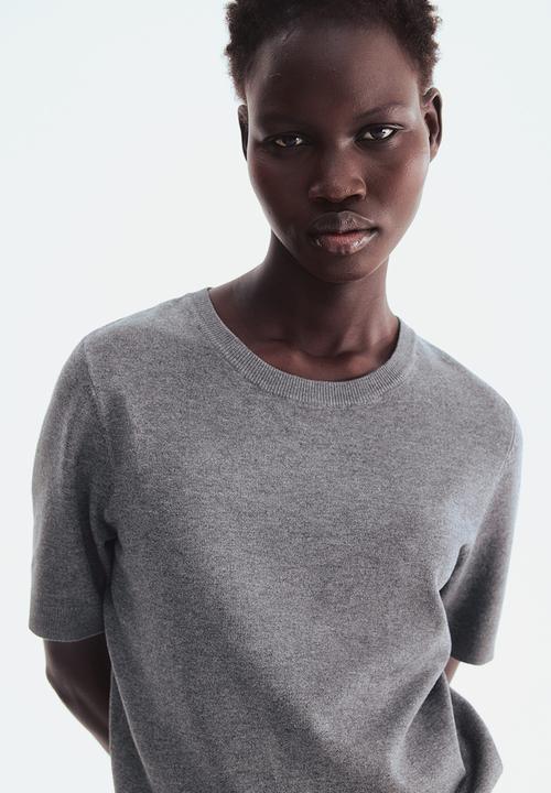 H&M - Fine-knit top - grey marl