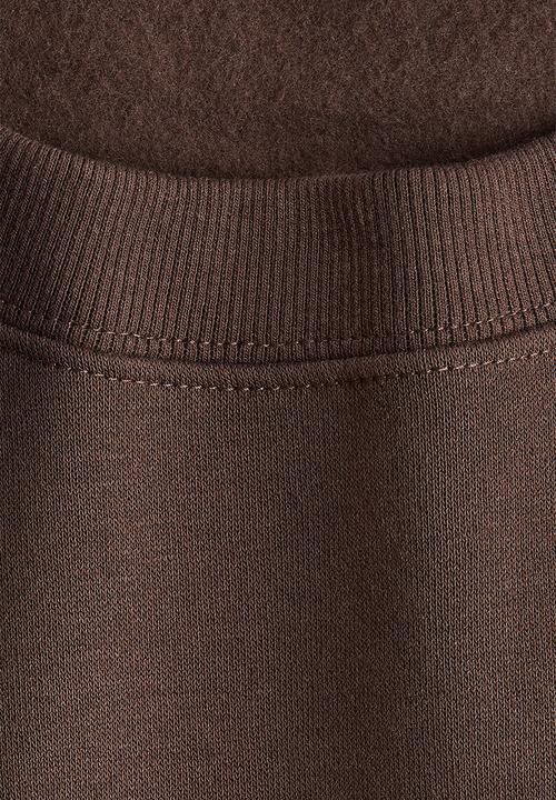 H&M - Text-motif sweatshirt - dark brown paris 