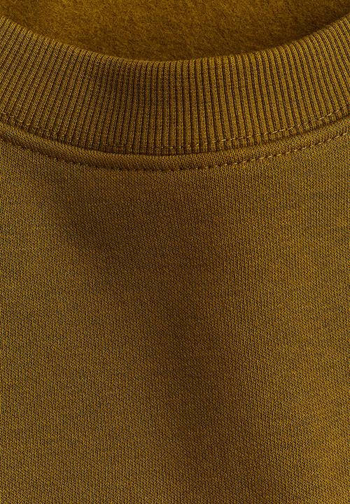 H&M - Text-motif sweatshirt - olive green ce soir