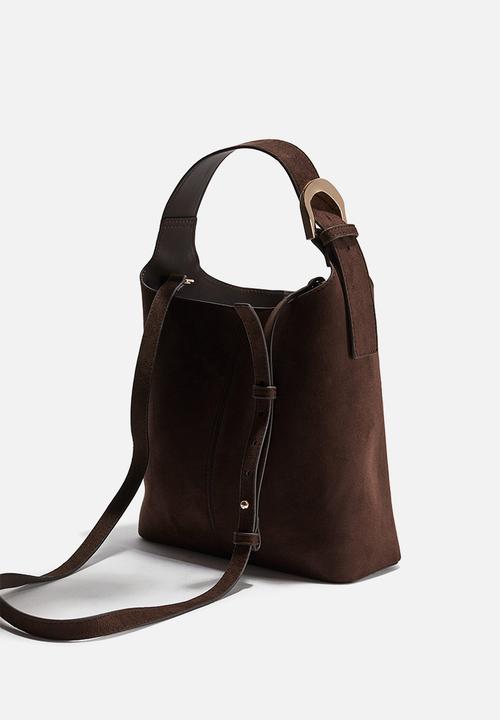 H&M - Napped crossbody bag - dark brown
