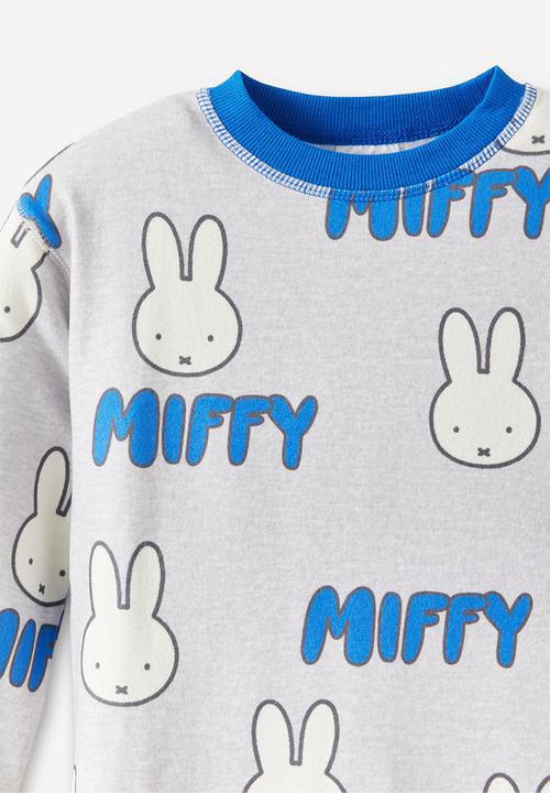 Cotton On - Snoozesoft Long Sleeve Pj Set License - Lcn Mif Grey Marle/Miffy Face
