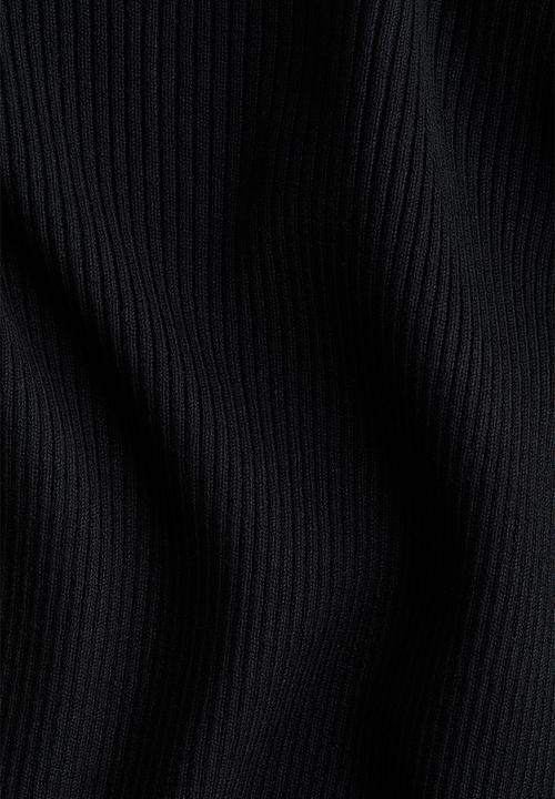 H&M - Rib-knit off-the-shoulder top - black