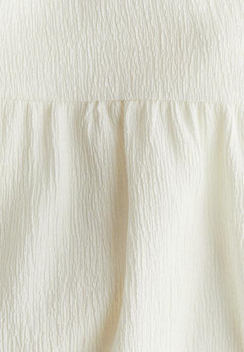 H&M - Textured jersey top - white