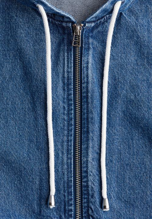 H&M - Hooded denim jacket - denim blue
