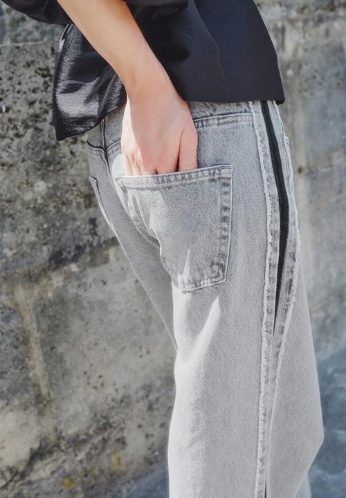 H&M - Side-panelled jeans - denim grey